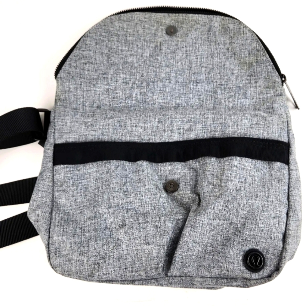 Very Rare & Authentic Lululemon Festival II Bag HEATHERED BLACK/Gray Waterproof - Picture 11 of 16